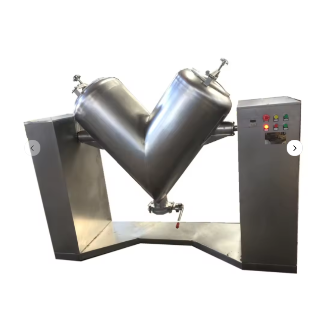 MIXER 005   Stainless Steel Dry Powder Blender V Type Mixer GMP Chemical Dry Powder Mixing Machine